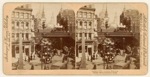 Ludgate Hill, visão estereoscópica de English Photographer
