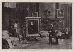 M Benjamin Constant em seu estúdio em Paris de English Photographer
