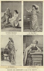 Madame Sara Bernhardt em alguns de seus personagens