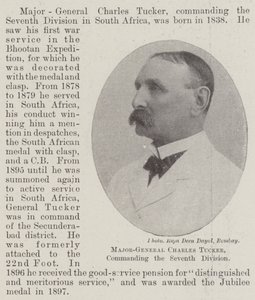 Major-General Charles Tucker, comandando a Sétima Divisão de English Photographer