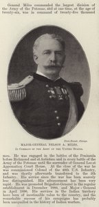 Major-General Nelson A Miles, no Comando do Exército dos Estados Unidos de English Photographer