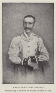 Major Francisco Cirujeda, comandante de um batalhão de infantaria espanhola em Cuba de English Photographer