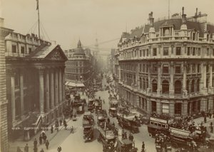 Mansion House, Queen Victoria Street e Cheapside, Londres de English Photographer