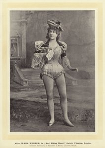 Miss Clara Webber, em Chapeuzinho Vermelho, Gaiety Theatre, Dublin