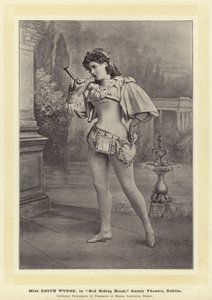 Miss Edith Wynne, em Chapeuzinho Vermelho, Teatro Gaiety, Dublin