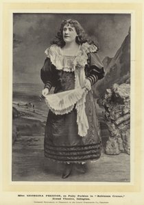 Miss Georgina Preston, como Polly Perkins em Robinson Crusoe, Grand Theatre, Islington