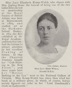 Miss Lucy Kemp-Welch, eleita RBA de English Photographer