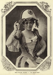 Senhorita Maude Adams, em The Masked Ball de English Photographer