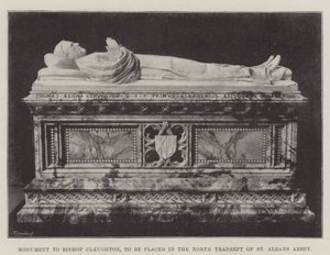 Monumento ao bispo Claughton, para ser colocado no transepto norte da Abadia de St Albans de English Photographer
