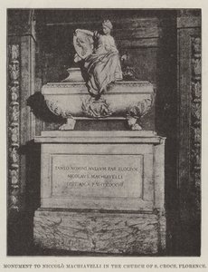Monumento a Niccolo Machiavelli na Igreja de S Croce, Florença de English Photographer