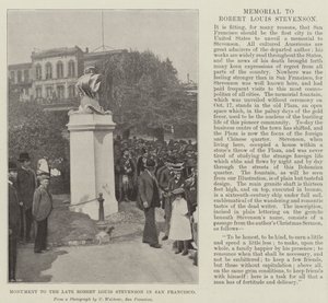 Monumento ao falecido Robert Louis Stevenson em San Francisco de English Photographer