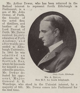 Sr. A Dewar, novo parlamentar para o sul de Edimburgo de English Photographer