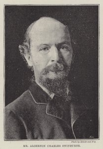 Mr Algernon Charles Swinburne de English Photographer