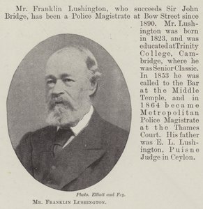 Sr. Franklin Lushington de English Photographer