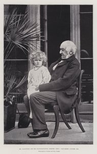 Sr. Gladstone e sua neta, Dorothy Drew, Hawarden, outubro de 1893