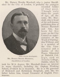 Sr. Horace Brooks Marshall, xerife eleito de Londres de English Photographer