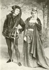 Sr. R Mansield e Miss B Cameron como Richard III e Lady Anne (gravura) de English Photographer