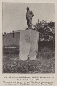 Senhor Rhodess Memorial, modelo temporariamente erigido no Chelsea de English Photographer