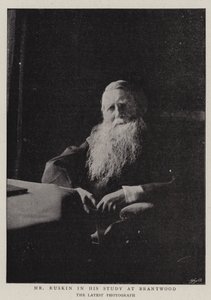 Sr. Ruskin em seu estudo em Brantwood de English Photographer