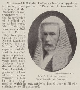 Sr. SHS Lofthouse, novo gravador de Doncaster de English Photographer