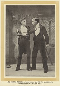 Sr. William Terriss, como Gerald Austen; e o Sr. WL Abingdon, como James Dixon, em The Fatal Card