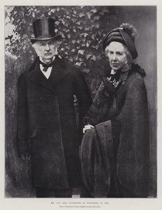 Sr. e Sra. Gladstone em Hawarden em 1895