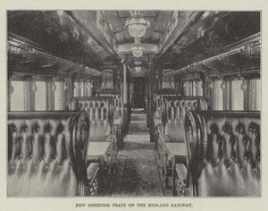 Novo trem do corredor na ferrovia de Midland de English Photographer