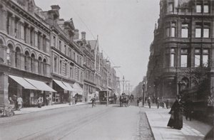 Newcastle, Grainger Street, West (foto a p/b) de English Photographer