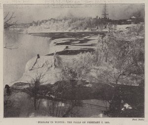 Niagara no inverno, as quedas em 7 de fevereiro de 1901 de English Photographer