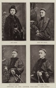 Oficiais da Nave de Guerra Chinesa Chen-Yuen de English Photographer