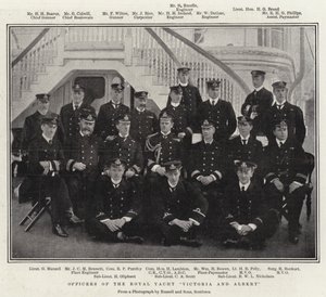 Oficiais do Royal Yacht Victoria e Albert de English Photographer