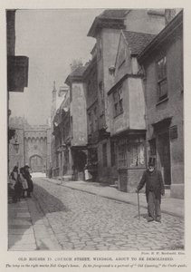 Antigas, casas, em, igreja, rua, windsor, prestes, ser, demolido de English Photographer