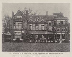 Um dos Nossos Hospitais para os Feridos, Golders Hill House, Hampstead, com o Grupo dos Feridos da África do Sul de English Photographer