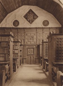 Oxford: Merton College, The Library, extremidade norte (fotografia a preto e branco) de English Photographer