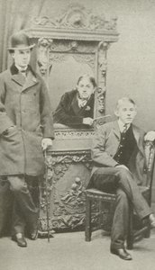 Estudantes de Oxford, final da década de 1860 (foto a p/b) de English Photographer