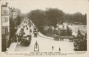 Park Lane e Hyde Park, em Londres de English Photographer