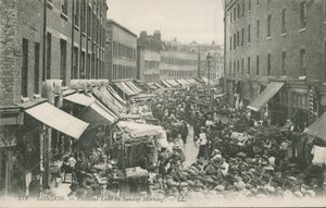 Petticoat Lane no domingo de manhã de English Photographer