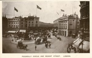 Piccadilly Circus e Regent Street, Londres de English Photographer