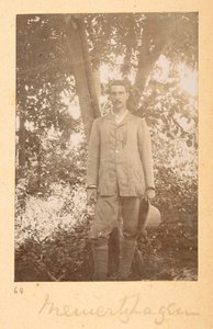 Retrato de Richard Meinertzhagen por Bailey, em fotografias indianas de F.M. Bailey 1900-03 (foto sépia) de English Photographer