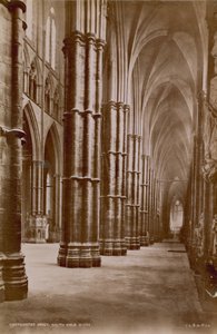 Cartão postal, com, um, imagem, de, a, sul, corredor, de, abadia westminster de English Photographer