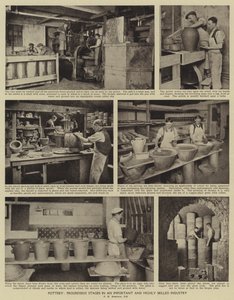 Cerâmica, estágios progressivos numa indústria importante e altamente qualificada (foto a p/b) de English Photographer
