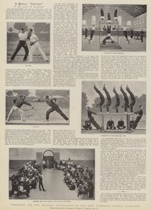 Preparando-se para o torneio militar na Escola de Ginástica do Exército, Aldershot