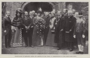 Apresentação do Castelo de Tamworth e Terrenos ao Público em Comemoração do Reinado Longo das Rainhas, 27 de maio de 1899 de English Photographer