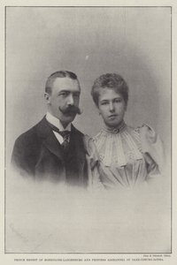 Príncipe Ernest de Hohenlohe-Langenburg e Princesa Alexandra de Saxe-Coburg-Gotha de English Photographer
