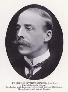 Homens proeminentes de Londres: Frederic Hymen Cowen (foto a p/b) de English Photographer