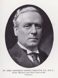 Homens proeminentes de Londres: Rt Hon Herbert Henry Asquith (foto a p/b) de English Photographer