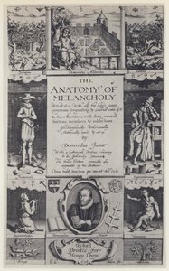 R Burton, The Anatomy of Melancholy, Terceira edição, J Lichfield for H Cripps, Oxford 1628 (foto a p/b) de English Photographer