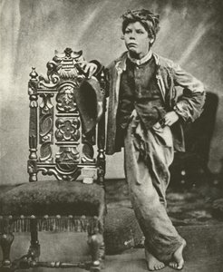 Rapaz da Escola Ragged em 1860 (foto a p/b) de English Photographer