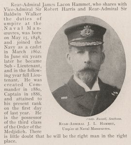 Contra-almirante JL Hammet, árbitro em manobras navais de English Photographer