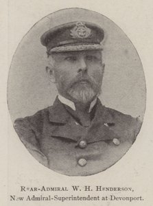 Contra-almirante WH Henderson, novo almirante-superintendente da Devonport de English Photographer